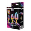 Dream toys Набор радужных анальных пробок GLEAMING LOVE MULTICOLOUR PLUG SET (DT21784) - зображення 2