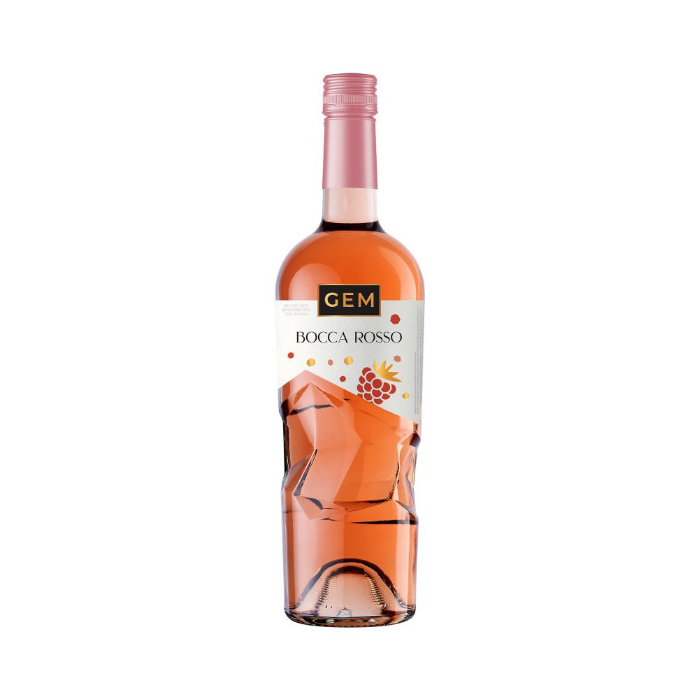 GEM Напій винний  Bocca Rosso рожевий напівсолодкий, 0,75 л (4820197562473) - зображення 1
