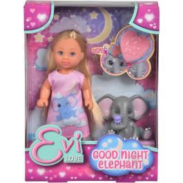 Simba Evi Love Эви Спокойной ночи с слоненком и аксессуарами (5733355)