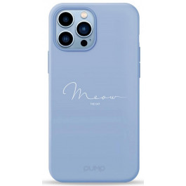 Pump Silicone Minimalistic Case for iPhone 13 Pro Meow Blue (PMSLMN13PRO-1/249)