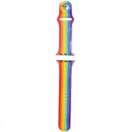 Epik Силіконовий ремінець Rainbow для Apple watch 38mm / 40mm Червоний / Фіолетовий