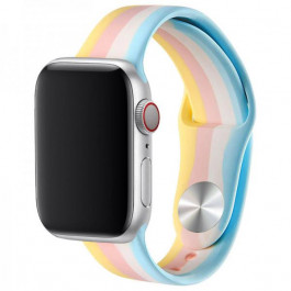 Epik Силиконовый ремешок Rainbow для Apple watch 38mm / 40mm Желтый / Голубой