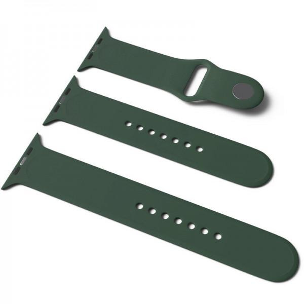 Epik Силіконовий ремінець для Apple Watch Sport Band 42/44 (S/M and M/L) 3pcs Зелений / Army green - зображення 1