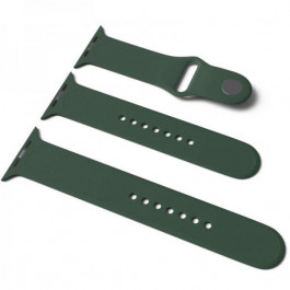 Epik Силіконовий ремінець для Apple Watch Sport Band 42/44 (S/M and M/L) 3pcs Зелений / Army green