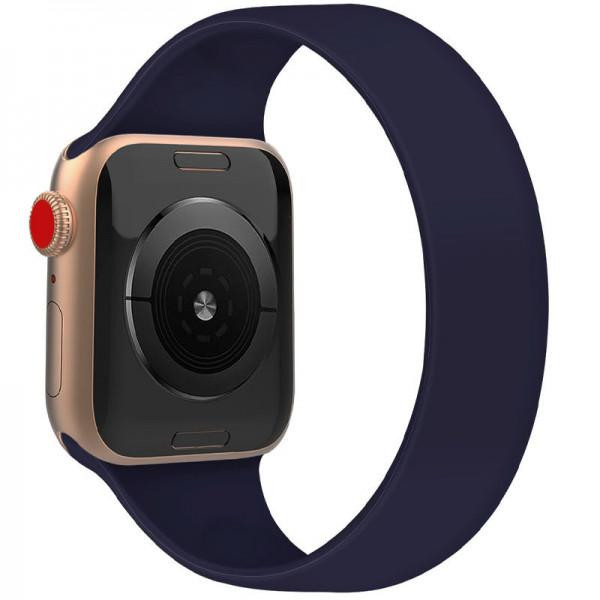Epik Ремінець Solo Loop для Apple watch 38mm/40mm 150mm Темно-синій / Midnight blue - зображення 1