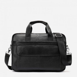 Vintage Мужская кожаная сумка-портфель  leather-14678 Черная