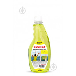 SOLNEX Засіб миючий для скла та дзеркал  зі спиртом та ароматом лимону запаска 0,5 л (4820233090922)