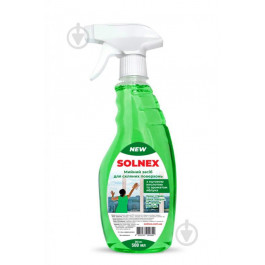 SOLNEX Засіб миючий для скла та дзеркал  з оцтовою кислотою та ароматом яблука 0,5 л (4820233090892)