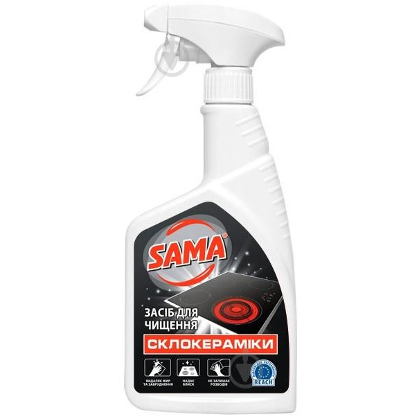 SAMA Засіб для чищення склокерамічних та скляних поверхонь  0,5 л (4820270630976) - зображення 1