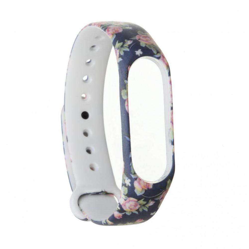 ArmorStandart Ремешок TPU  для Xiaomi Mi Band 4 3 Blue Flowers (ARM52066) ARM52066 - зображення 1