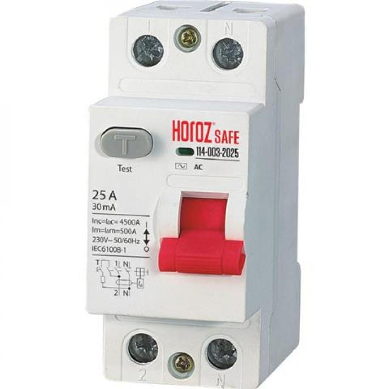 Horoz Electric SAFE 2Р 25А 30mA 230V (114 003 2025) - зображення 1