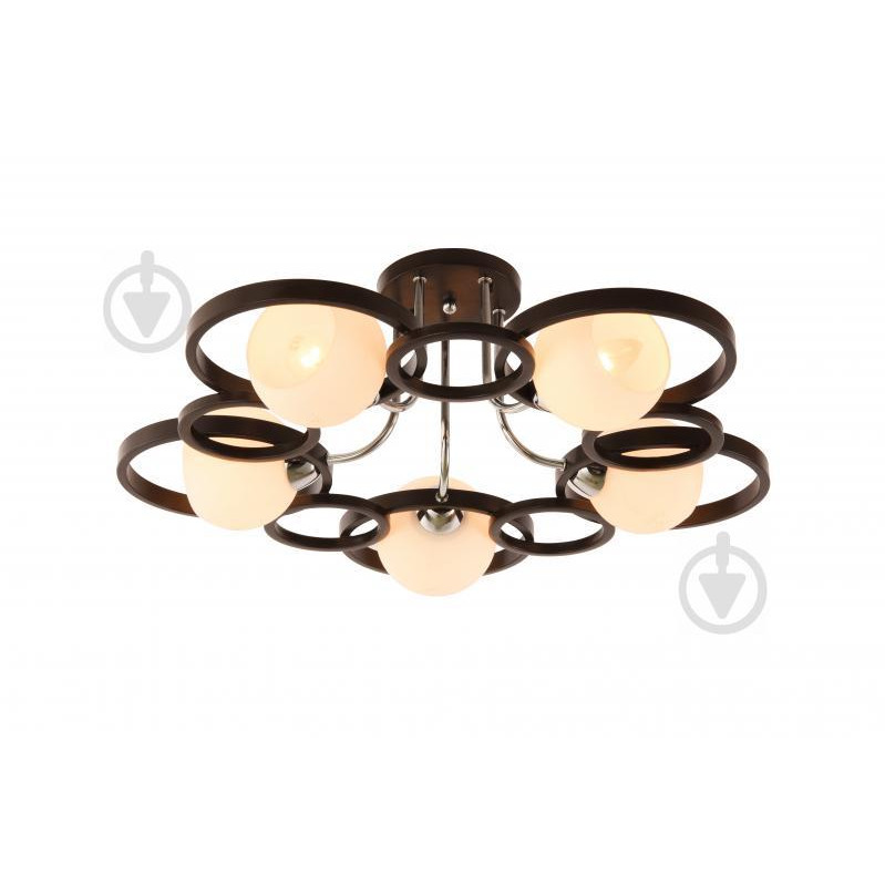 Victoria Lighting Люстра стельова Damask/PL5 5x40 Вт E14 венге - зображення 1