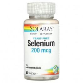   Solaray Селен без дріжджів (Selenium Yeast-Free) 200 мкг 90 капсул