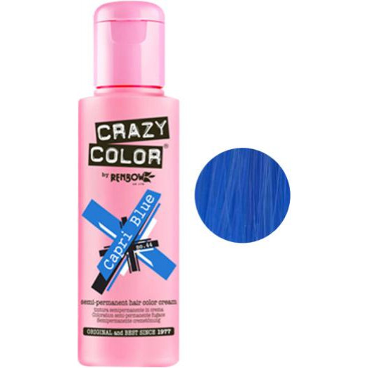 CRAZY COLOR Тинт-фарба для волосся Crazy Colour by Renbow Semi Permanent Color №44 капрі блакитний 100 мл (50358 - зображення 1