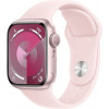 Apple Watch Series 9 GPS 41mm Pink Aluminum Case w. Light Pink S. Band - S/M (MR933) - зображення 1