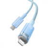 Baseus Explorer Series Fast Charging Cable Type-C to Lightning 20W 2m Blue (CATS010303) - зображення 6