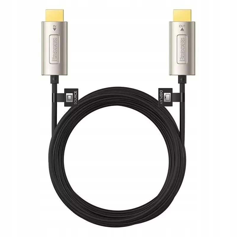 Baseus High Definition Series Optic Fiber HDMI to HDMI 4K Adapter Cable 15m Black (WKGQ050201) - зображення 1