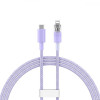 Baseus Explorer Series Fast Charging Cable Type-C to Lightning 20W 1m Purple (CATS010205) - зображення 2