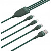 Baseus Flash Series 3-in-1 Fast Charging Data cabel 66W 1.2m Green (CA1T3-06) - зображення 3