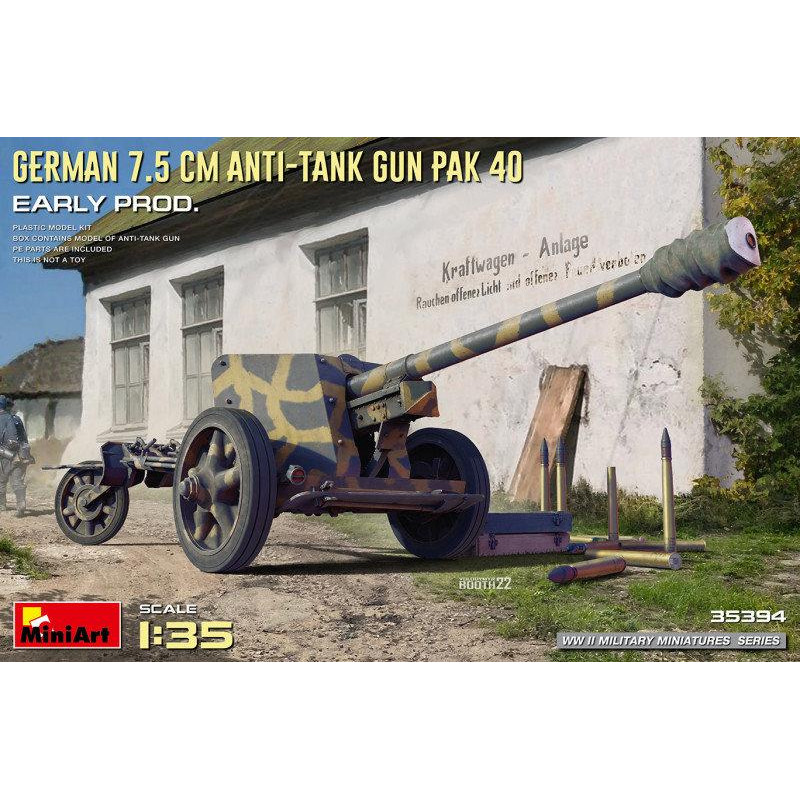MiniArt Німецька 75-мм протитанкова гармата PAK 40. - зображення 1
