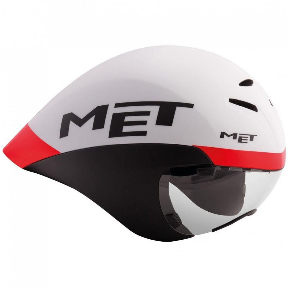 Met Drone Wide Body / размер M 54-58, White Black Red/Matt (3HM100M0BI2) - зображення 1