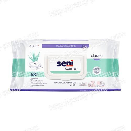 Seni Вологі серветки для догляду за шкірою  Care CLASSIC 68 шт 5900516422479 - зображення 1