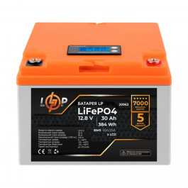 LogicPower LP LiFePO4 LCD 12V 12,8V - 30 Ah 384Wh BMS 50A/25А пластик (20963)