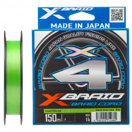 YGK X-Braid Cord x4 / Chartreuse / #2.0 / 0.235mm 150m 13.61kg