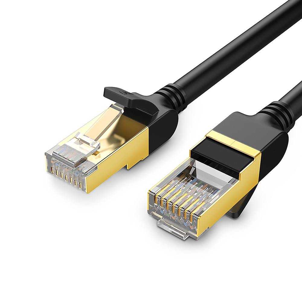 UGREEN NW107 Cat7 F/FTP 10Gb Round Ethernet Cable 5m Black (11271) - зображення 1