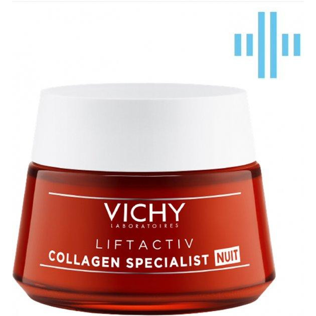 Vichy Ночной антивозрастной крем-уход  Liftactiv Collagen Specialist Night Cream с эффектом корекции морщи - зображення 1