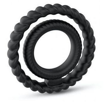 Marc Dorcel Эрекционное кольцо Dorcel Dual Ring, черное (3700436072547) - зображення 1