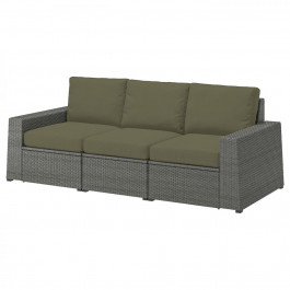 IKEA SOLLERON, 294.137.26, 3-місний модульний диван, зовні, темно-сірий, FROSON, Дувхольмен темно-бежево-