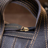 Vintage Синяя женская сумка на молнии из кожи флотар  (20406) - зображення 9