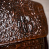 Vintage Сумка  14698 коричнева чоловіча шкіряна з тисненням під крокодила - зображення 7