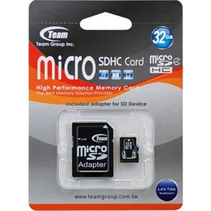 TEAM 32 GB microSDHC Class 4 + SD Adapter TUSDH32GCL403 - зображення 1
