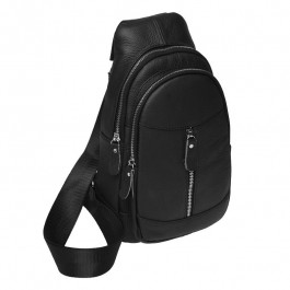 Borsa Leather Чоловіча сумка-слінг  чорна (K1318-black)
