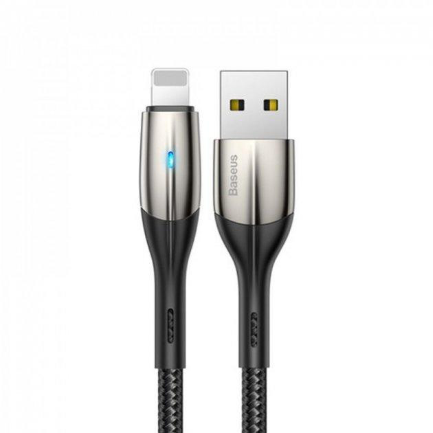 Baseus Horizontal Data Cable USB for Lightning 2m Black (CALSP-C01) - зображення 1