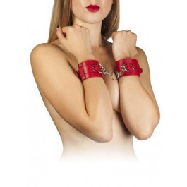   Slash Наручники Leather Dominant Hand Cuffs, red (SL280152)