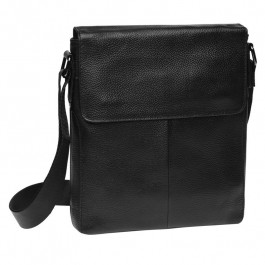 Borsa Leather Чоловіча сумка планшет  чорна (K18168-black)
