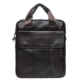 Borsa Leather Чоловіча сумка через плече  коричнева (K18863-brown)