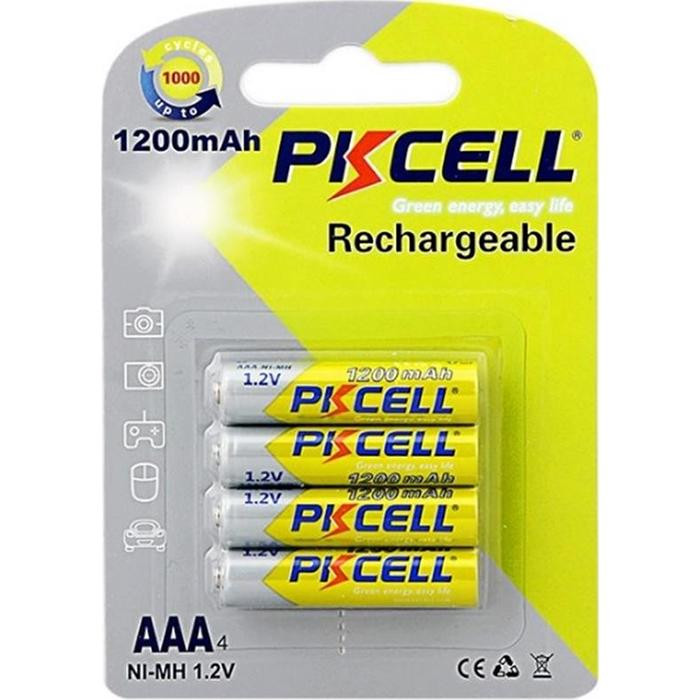 PKCELL AAA 1200mAh NiMH 4шт Rechargeable (PC/AAA1200-4B) - зображення 1