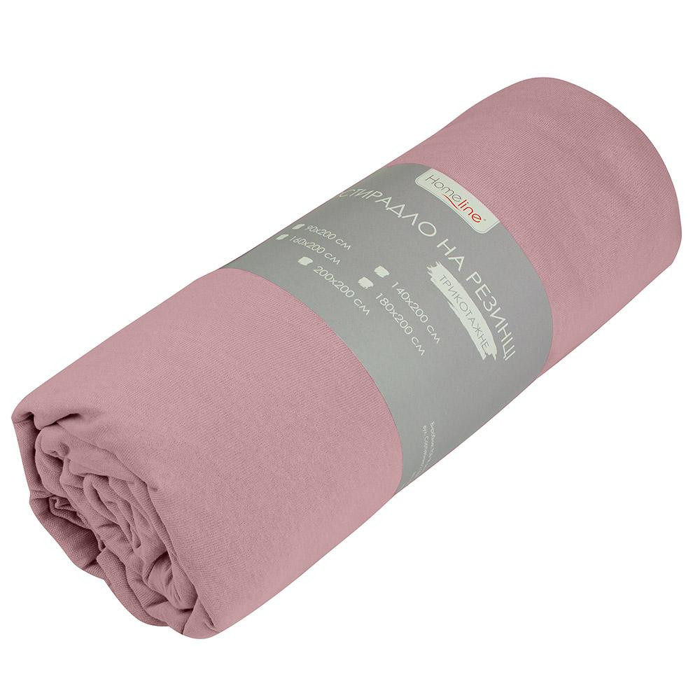 Home Line Трикотажне простирадло на резинці  рожеве, 180*200 см (156109) - зображення 1