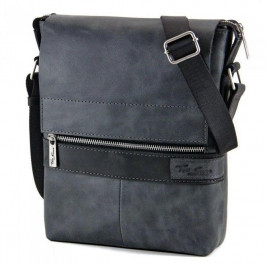 Tom Stone Кожаная мужская сумка планшет черного цвета с клапаном  (12193) (519 B)