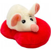 М'яка іграшка Devilon Мышка с сердечком Светленькая 12 см (M1819712A 1)