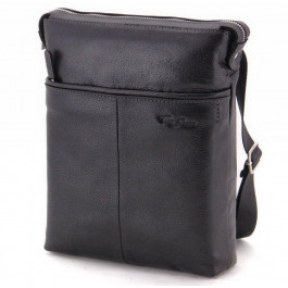 Tom Stone Мужская классическая сумка-планшет черного цвета из кожи  (10972)