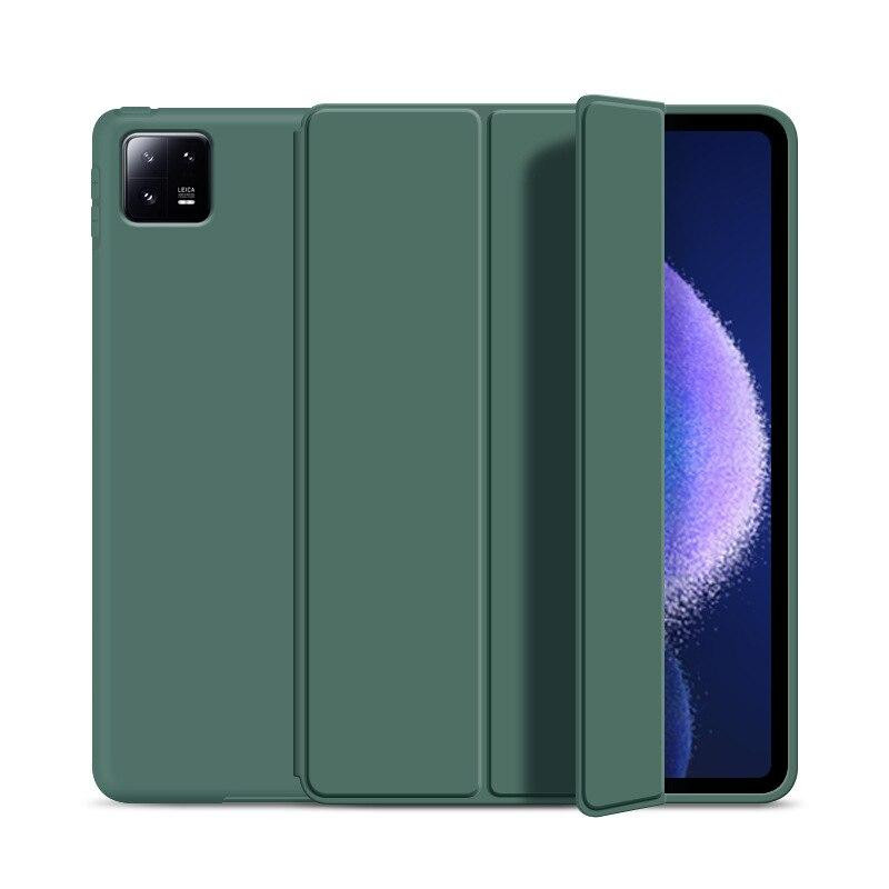 BeCover Чохол-книжка Tri Fold Soft TPU Silicone  для Xiaomi Mi Pad 6 / 6 Pro 11" Dark Green (709670) - зображення 1