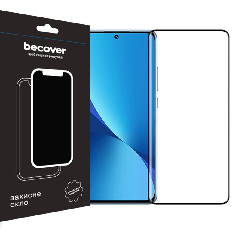 BeCover Захисне скло  для Xiaomi Redmi 12 Black (709610) - зображення 1