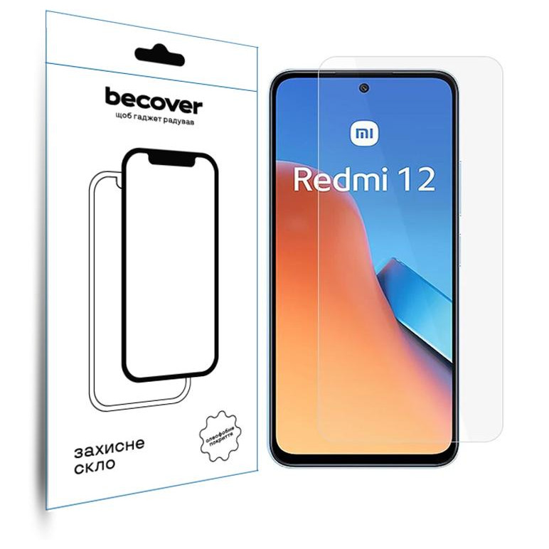 BeCover Захисне скло  для Xiaomi Redmi 12 3D Crystal Clear Glass (709609) - зображення 1