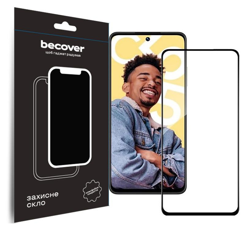 BeCover Захисне скло  для Realme C55 Black (709765) - зображення 1