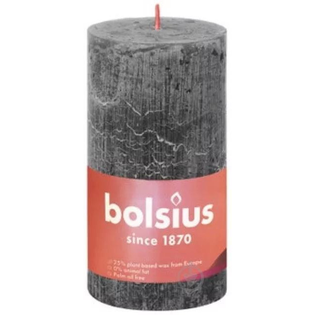 Bolsius Свічка Рустик стовпчик SHINE 130/68 сіра хмара (8717847148070) - зображення 1